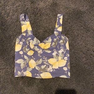 NWT Abercrombie & Fitch lemon crop top